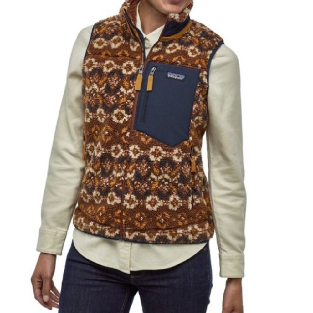 Patagonia Retro X Vest in tundra cluster size L